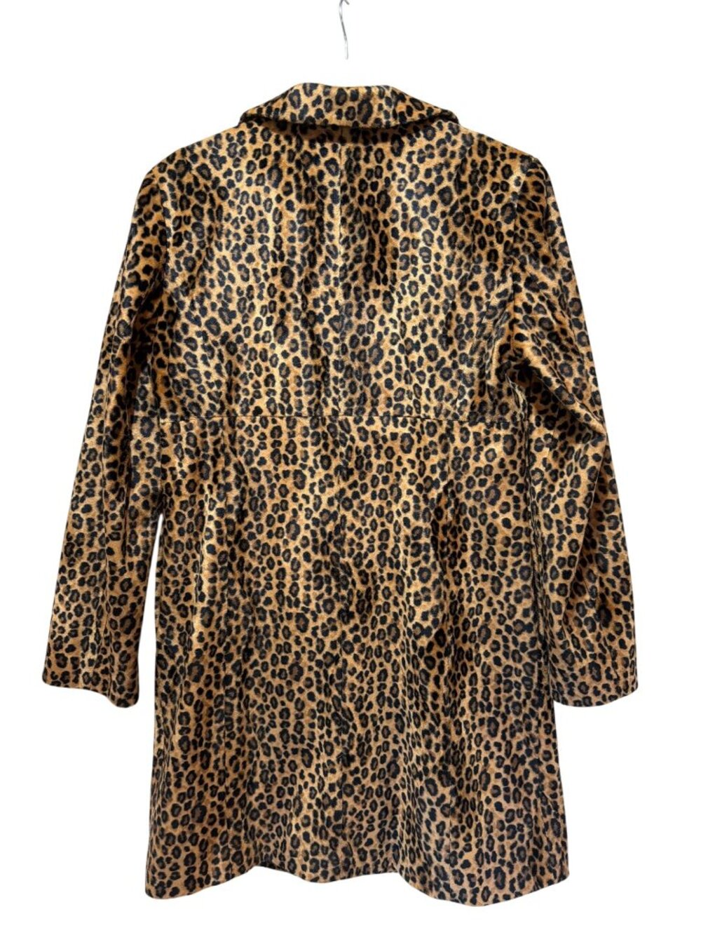Liz Claiborne Vintage 90's Y2K Leopard Print Button-Up Coat Medium Faux Fur - Picture 7 of 8